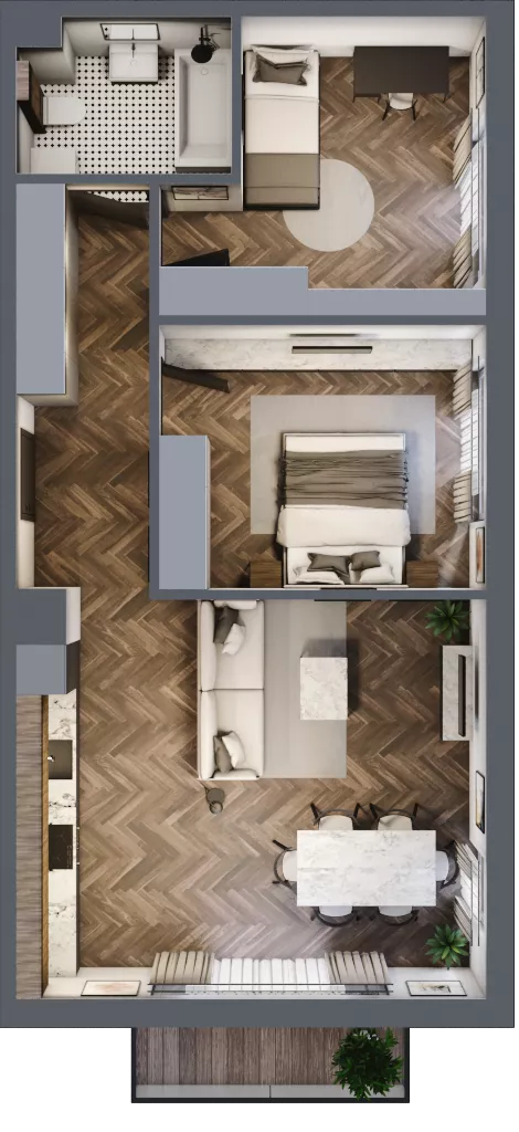 3 pokoje, mieszkanie 64,53 m², piętro 3, oferta nr M55, Przemiarki 16, Kraków, Dębniki, Ruczaj, ul. Przemiarki 16