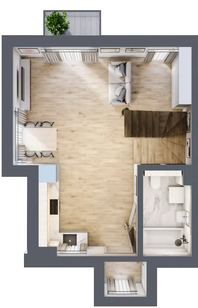 3 pokoje, apartament 60,91 m², piętro 1, oferta nr MECHELINKI.M2, Porto Mare, Mechelinki, ul. Zatokowa