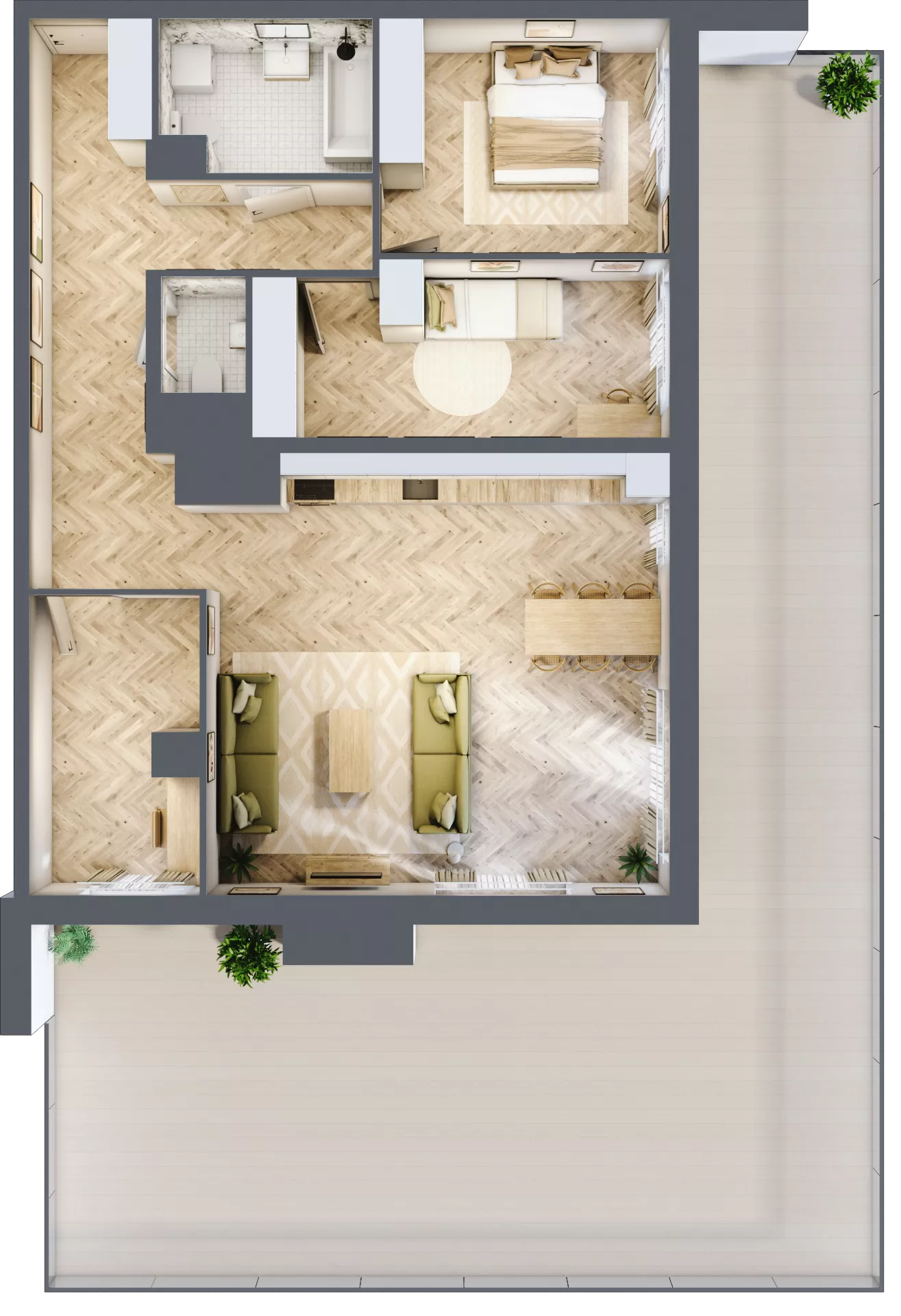 4 pokoje, mieszkanie 99,11 m², piętro 11, oferta nr 11.K2.05, Langiewicza 37, Rzeszów, Śródmieście, ul. Langiewicza 37