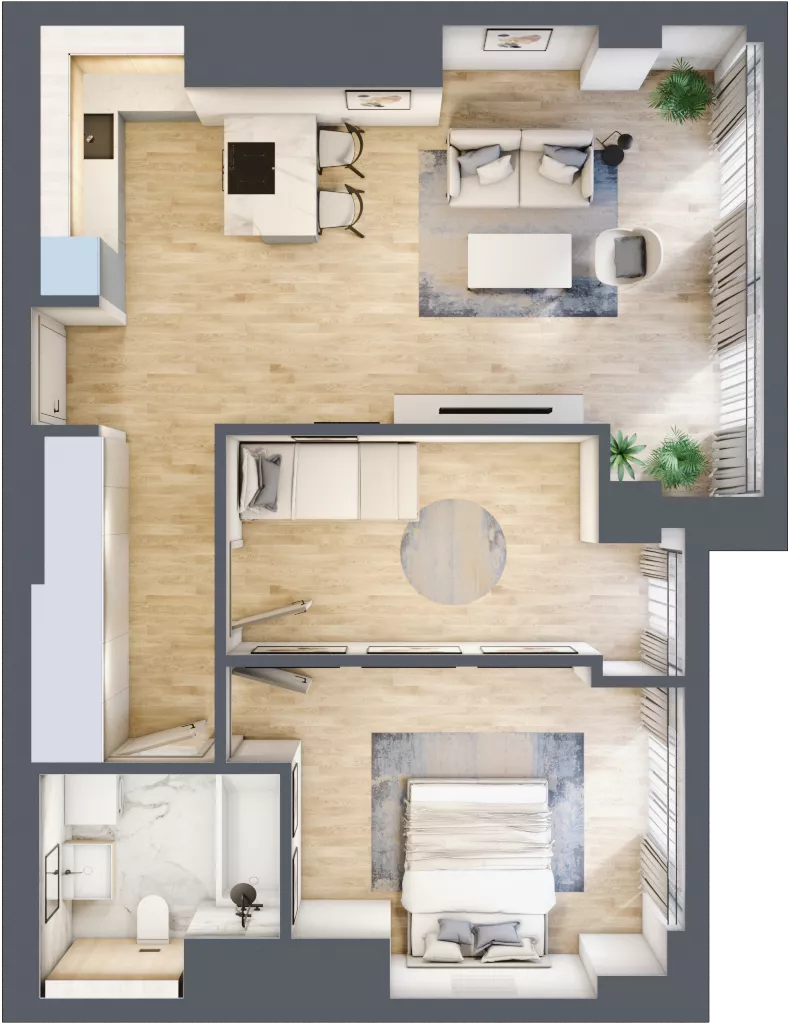 3 pokoje, mieszkanie 63,49 m², piętro 25, oferta nr W149, Olszynki Park, Rzeszów, Śródmieście, ul. Szopena