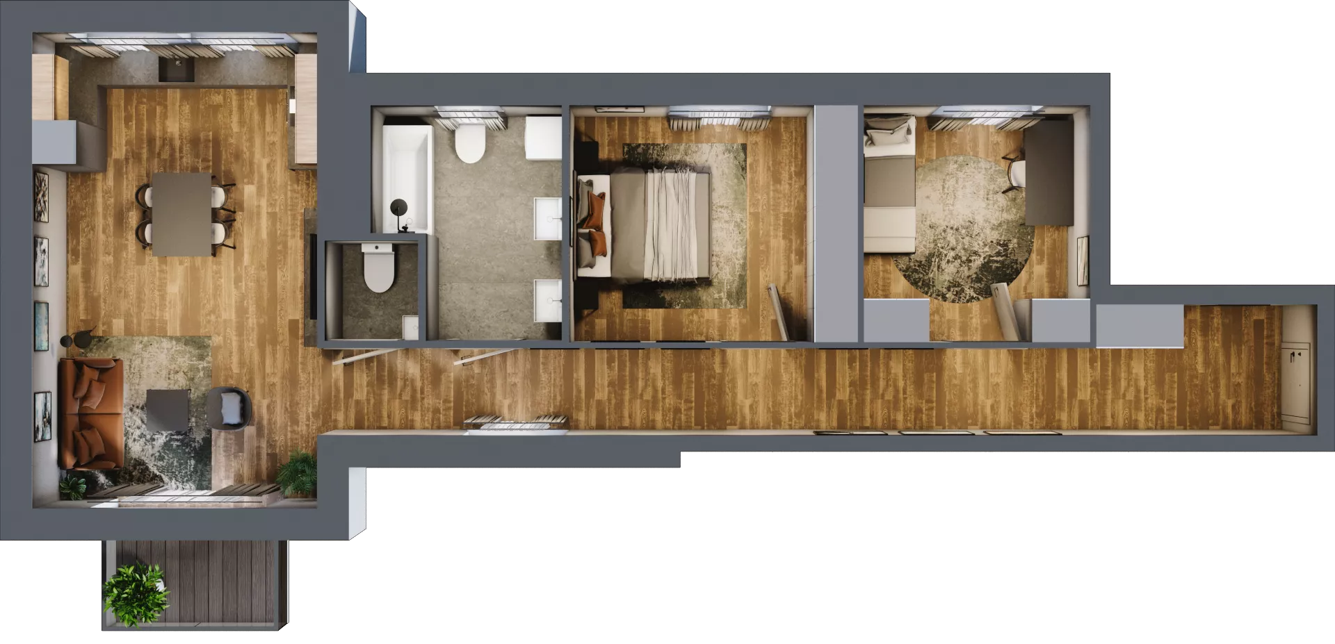 3 pokoje, mieszkanie 76,12 m², piętro 4, oferta nr 4/50, Rezydencja Góra Kalwaria Budynek D, Góra Kalwaria, Moczydłów, ul. Długa