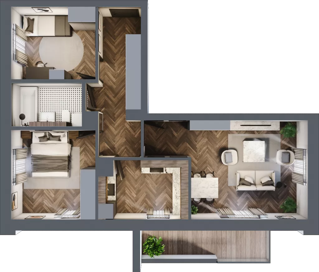3 pokoje, mieszkanie 65,40 m², piętro 2, oferta nr 1-24, Sokola, Olsztyn, Gutkowo, ul. Sokola