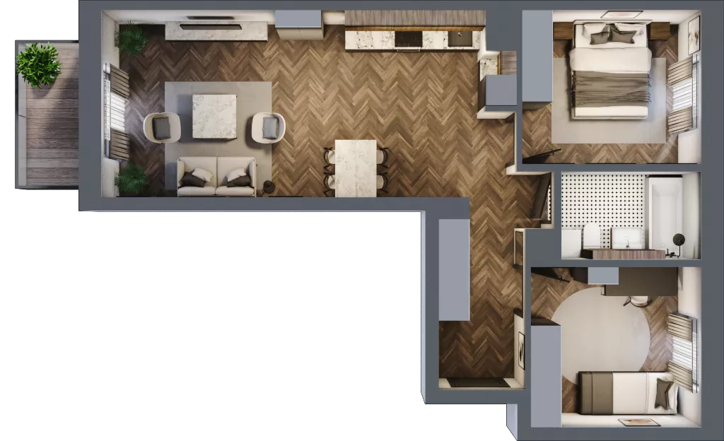 3 pokoje, mieszkanie 61,65 m², piętro 2, oferta nr 2-15, Sokola, Olsztyn, Gutkowo, ul. Sokola