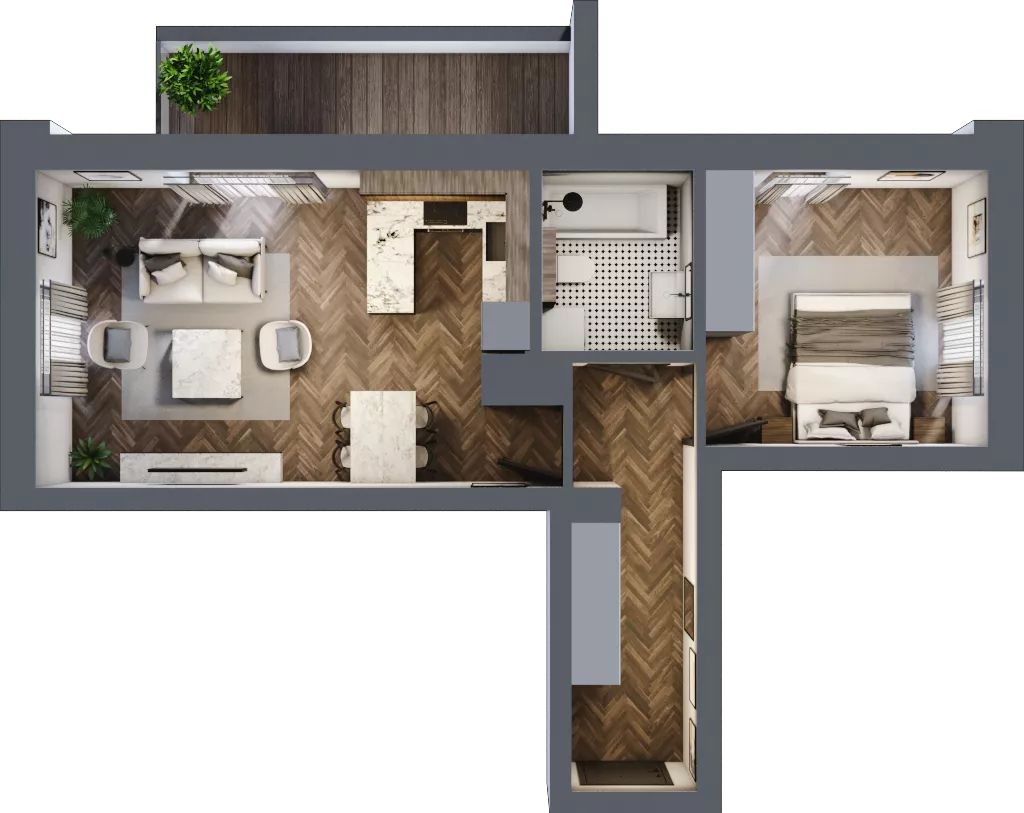 2 pokoje, mieszkanie 47,87 m², parter, oferta nr 2-19, Sokola, Olsztyn, Gutkowo, ul. Sokola
