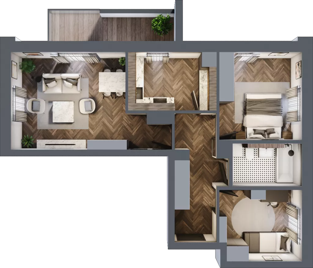 3 pokoje, mieszkanie 63,80 m², piętro 2, oferta nr 2-27, Sokola, Olsztyn, Gutkowo, ul. Sokola