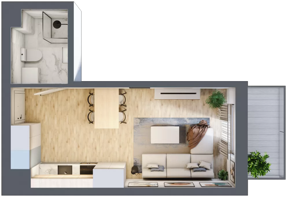 1 pokój, mieszkanie 26,92 m², piętro 4, oferta nr 86, Apartamenty Horizon II etap, Radom, Akademickie, ul. Kazimierza Pułaskiego / Akademicka