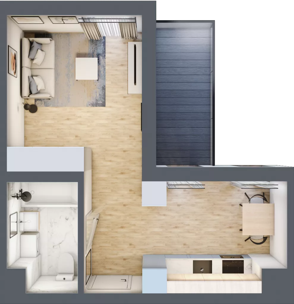 1 pokój, apartament 30,16 m², piętro 2, oferta nr M13, Apartamenty Świt, Warszawa, Bielany, Chomiczówka, ul. Renesansowa