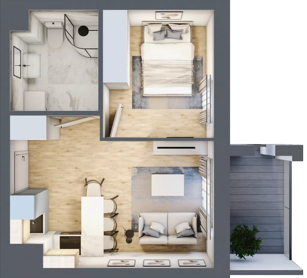2 pokoje, mieszkanie 31,08 m², piętro 6, oferta nr 62, Osiedle Iluzjon Etap 2, Bydgoszcz, Kapuściska, ul. Nastrojowa 11