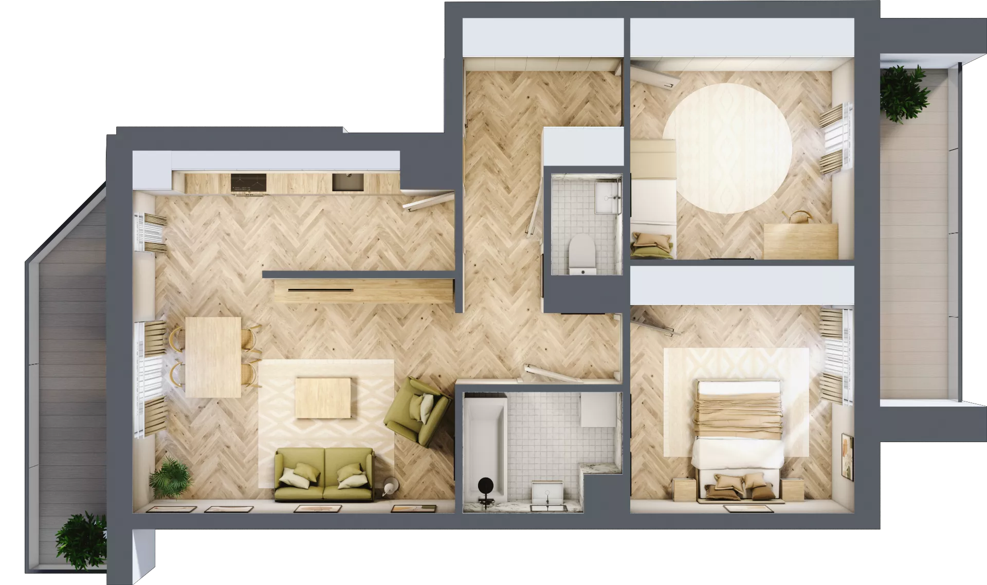 3 pokoje, mieszkanie 69,12 m², piętro 3, oferta nr M138, Nałęczowska - etap II, Lublin, Szerokie, ul. Nałęczowska 67