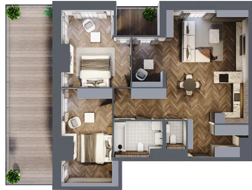 3 pokoje, apartament 88,61 m², piętro 7, oferta nr 55, Kopalniana 1, Katowice, Bogucice, ul. Kopalniana 1