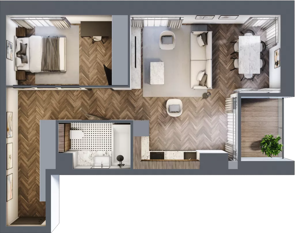 2 pokoje, apartament 56,30 m², piętro 3, oferta nr 26, Kopalniana 1, Katowice, Bogucice, ul. Kopalniana 1