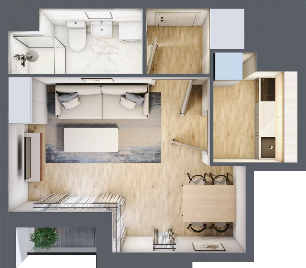1 pokój, mieszkanie 27,16 m², piętro 2, oferta nr 16, Osiedle Lotnictwa Polskiego 12, Poznań, Ogrody, Ogrody, ul. Lotnictwa Polskiego 12