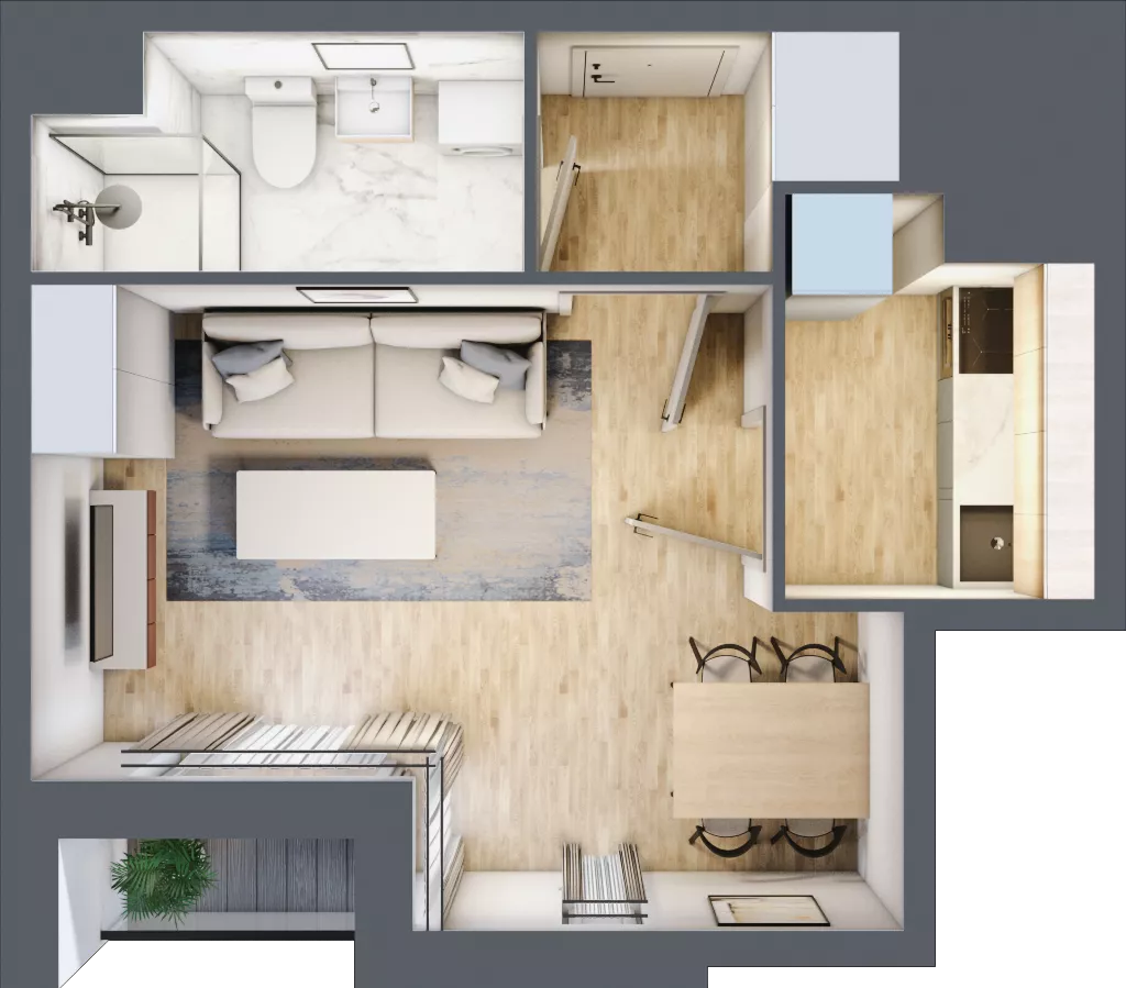 1 pokój, mieszkanie 27,16 m², piętro 4, oferta nr 36, Osiedle Lotnictwa Polskiego 12, Poznań, Ogrody, Ogrody, ul. Lotnictwa Polskiego 12