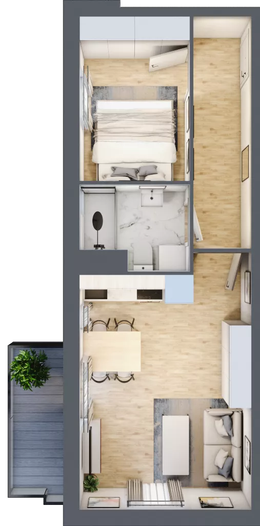 2 pokoje, mieszkanie 37,27 m², piętro 3, oferta nr 23, Osiedle Lotnictwa Polskiego 12, Poznań, Ogrody, Ogrody, ul. Lotnictwa Polskiego 12