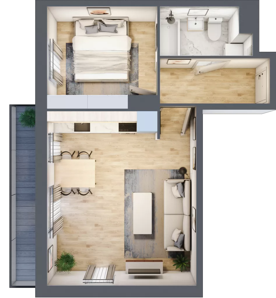 2 pokoje, mieszkanie 39,37 m², piętro 2, oferta nr 86, Osiedle Lotnictwa Polskiego 12, Poznań, Ogrody, Ogrody, ul. Lotnictwa Polskiego 12