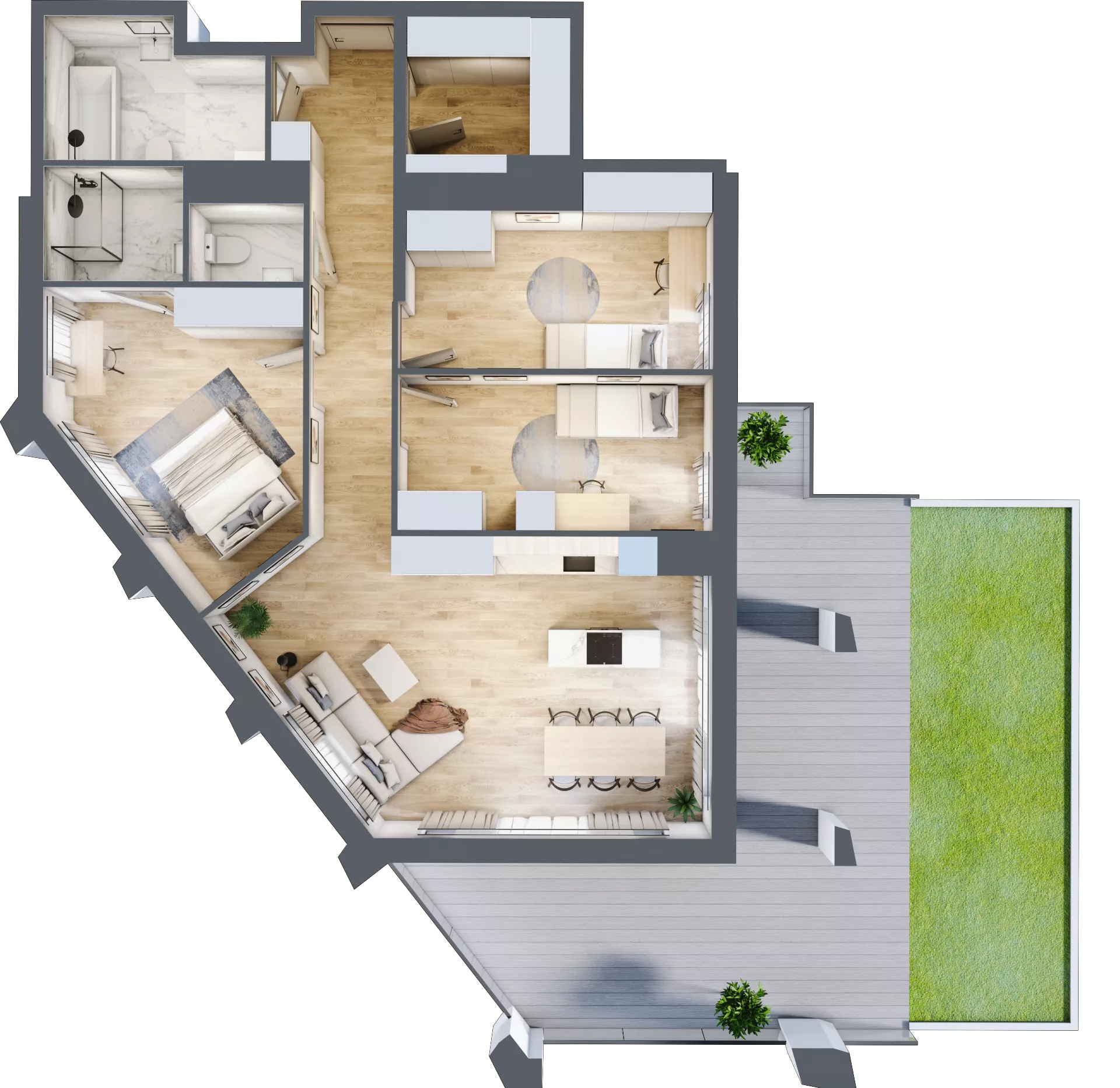 4 pokoje, mieszkanie 100,87 m², piętro 5, oferta nr D_05_46, Kolejova 1, Poznań, Grunwald, Łazarz, ul. Kolejowa 1/3