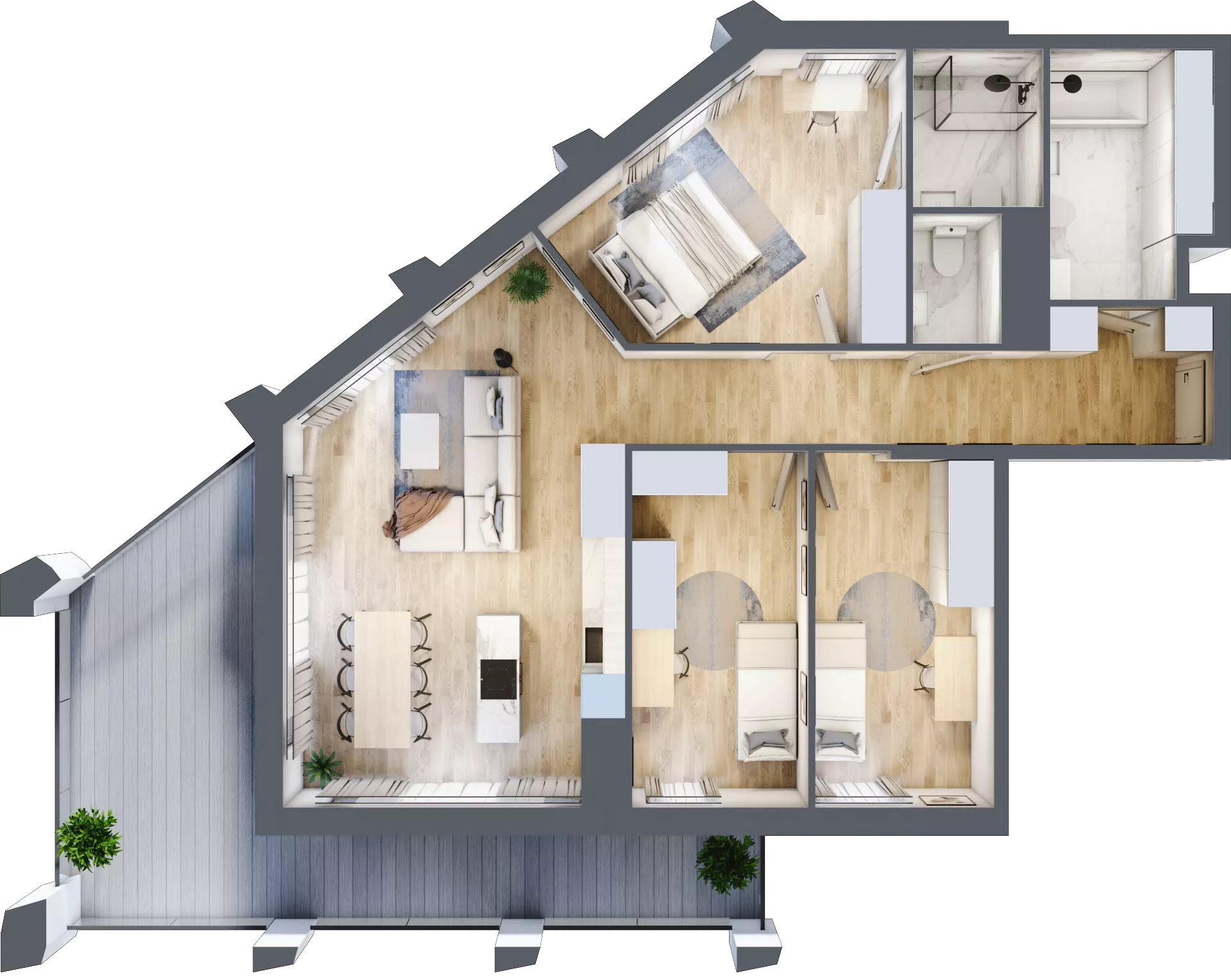 4 pokoje, mieszkanie 93,74 m², piętro 11, oferta nr D_11_78, Kolejova 1, Poznań, Grunwald, Łazarz, ul. Kolejowa 1/3
