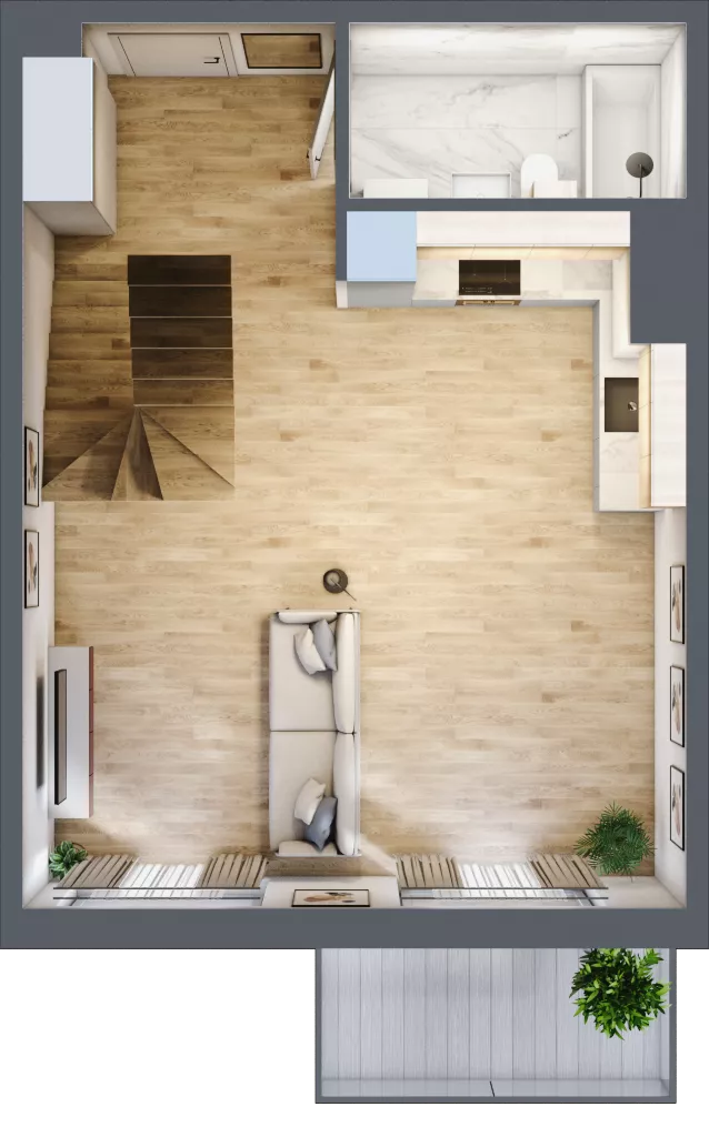 2 pokoje, mieszkanie 81,75 m², piętro 2, oferta nr 2.D.2.3, ul. Zawidowska Dobry Deweloper Milo Wrocław Maślice, Wrocław, Maślice, Fabryczna, ul. Zawidowska