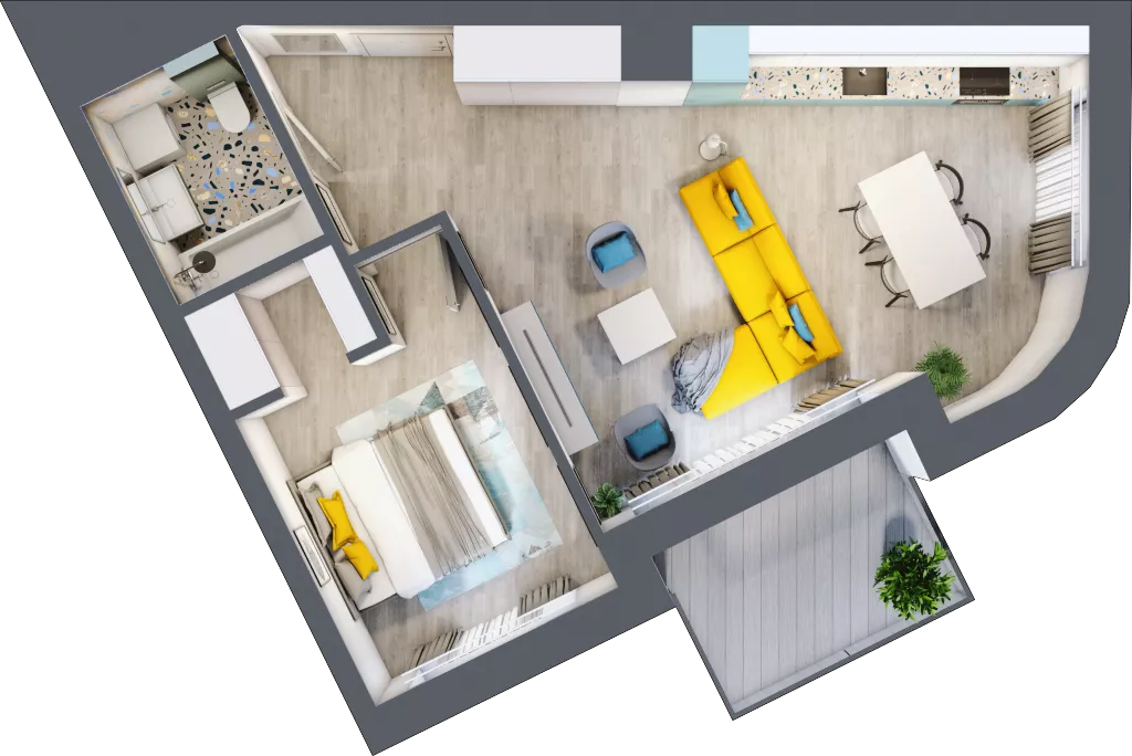2 pokoje, mieszkanie 48,47 m², piętro 2, oferta nr M15, Mały Rynek, Piaseczno, ul. Jana Kilińskiego 3