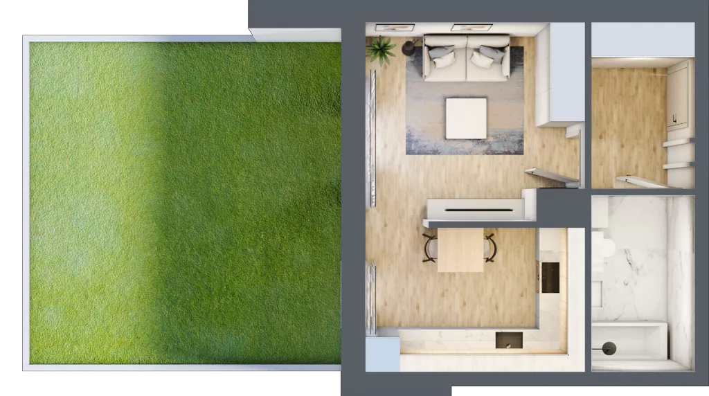 1 pokój, mieszkanie 32,83 m², parter, oferta nr A43, Warszawska 222, Mińsk Mazowiecki, ul. Warszawska 222