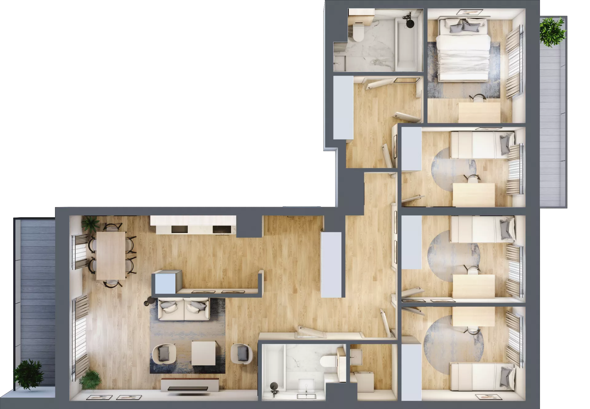 5 pokoi, mieszkanie 101,31 m², piętro 4, oferta nr D37, Warszawska 222, Mińsk Mazowiecki, ul. Warszawska 222