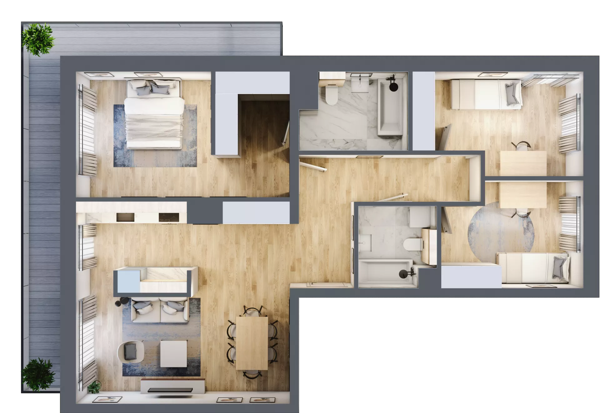 4 pokoje, mieszkanie 90,24 m², piętro 4, oferta nr D63, Warszawska 222, Mińsk Mazowiecki, ul. Warszawska 222
