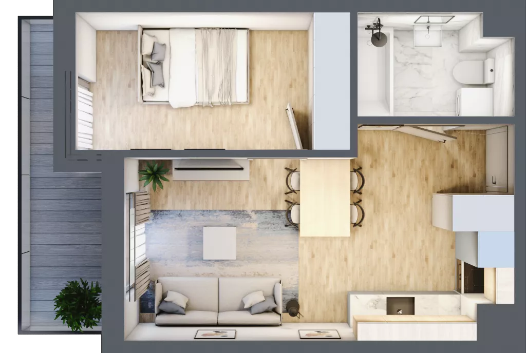 2 pokoje, mieszkanie 35,22 m², piętro 2, oferta nr D28, Ruczaj Korso III, Kraków, Dębniki, Ruczaj, ul. Doktora Jana Piltza 23
