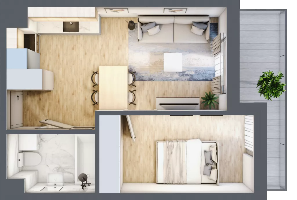 2 pokoje, mieszkanie 35,22 m², piętro 2, oferta nr D32, Ruczaj Korso III, Kraków, Dębniki, Ruczaj, ul. Doktora Jana Piltza 23