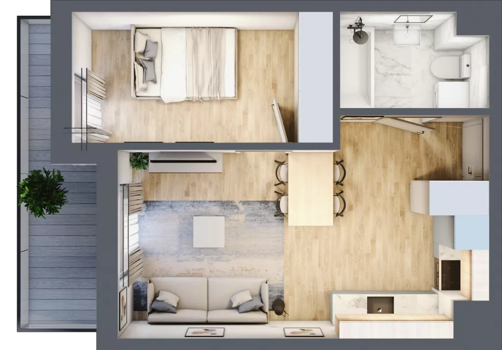 2 pokoje, mieszkanie 36,79 m², piętro 2, oferta nr E18, Ruczaj Korso III, Kraków, Dębniki, Ruczaj, ul. Doktora Jana Piltza 23
