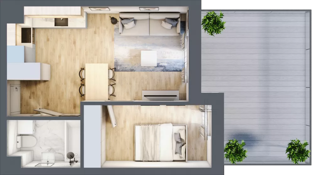 2 pokoje, mieszkanie 36,19 m², parter, oferta nr E49, Ruczaj Korso III, Kraków, Dębniki, Ruczaj, ul. Doktora Jana Piltza 23