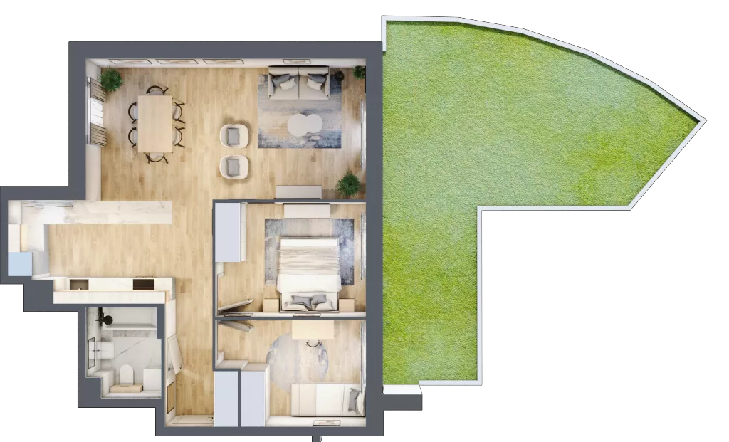 3 pokoje, mieszkanie 67,13 m², parter, oferta nr BA0001, Talarowa Park, Warszawa, Białołęka, Tarchomin, ul. Talarowa