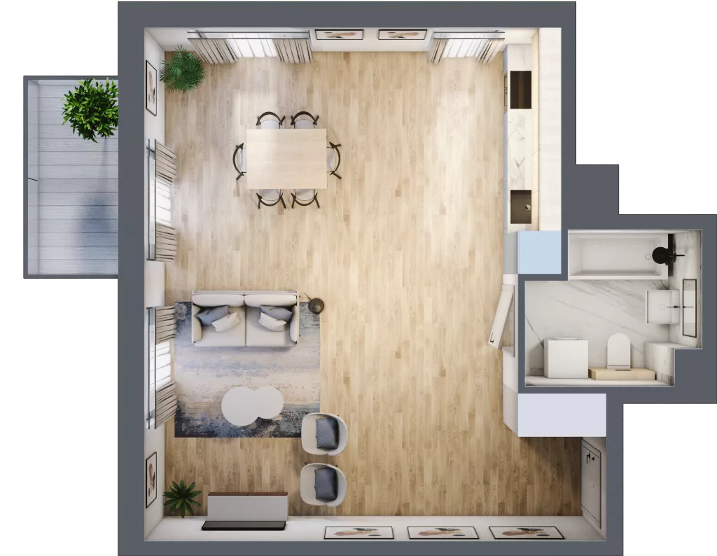 2 pokoje, mieszkanie 63,84 m², piętro 3, oferta nr BA0304, Talarowa Park, Warszawa, Białołęka, Tarchomin, ul. Talarowa
