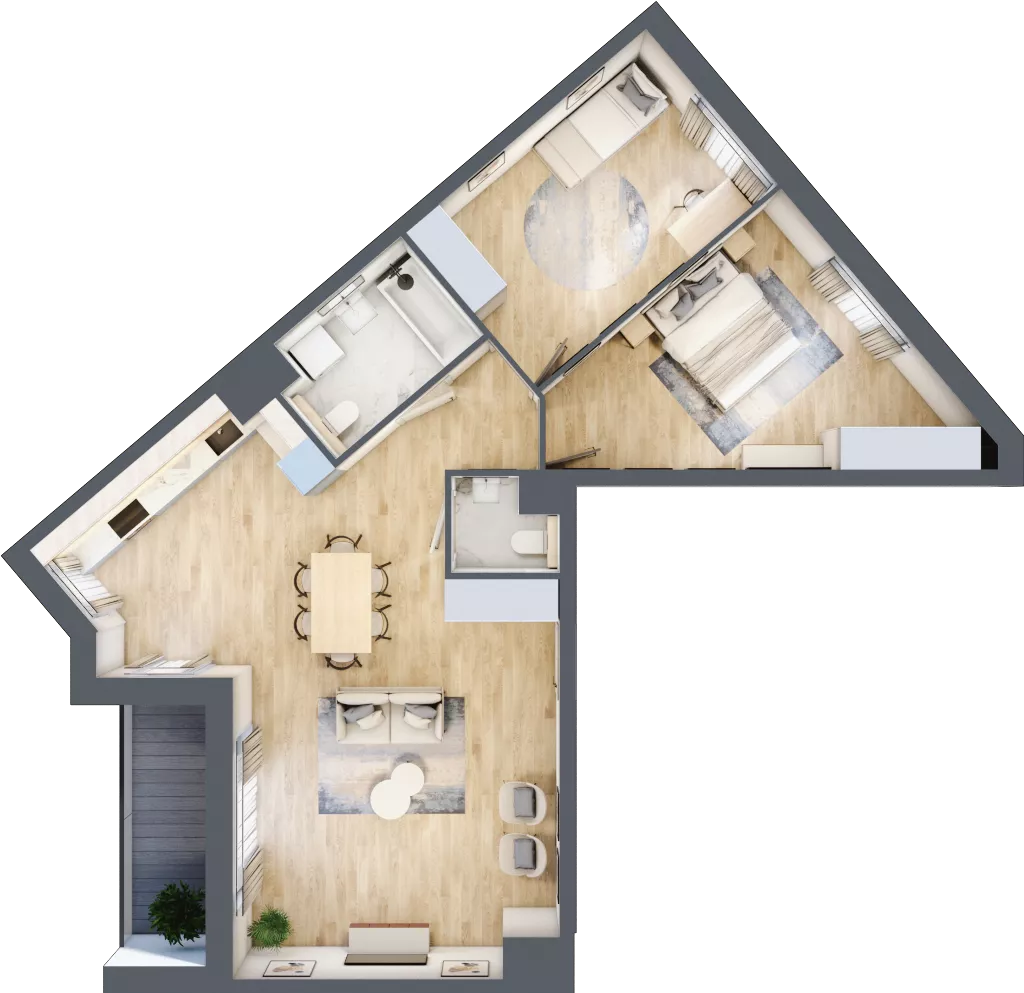 3 pokoje, mieszkanie 77,28 m², piętro 2, oferta nr BB0201, Talarowa Park, Warszawa, Białołęka, Tarchomin, ul. Talarowa