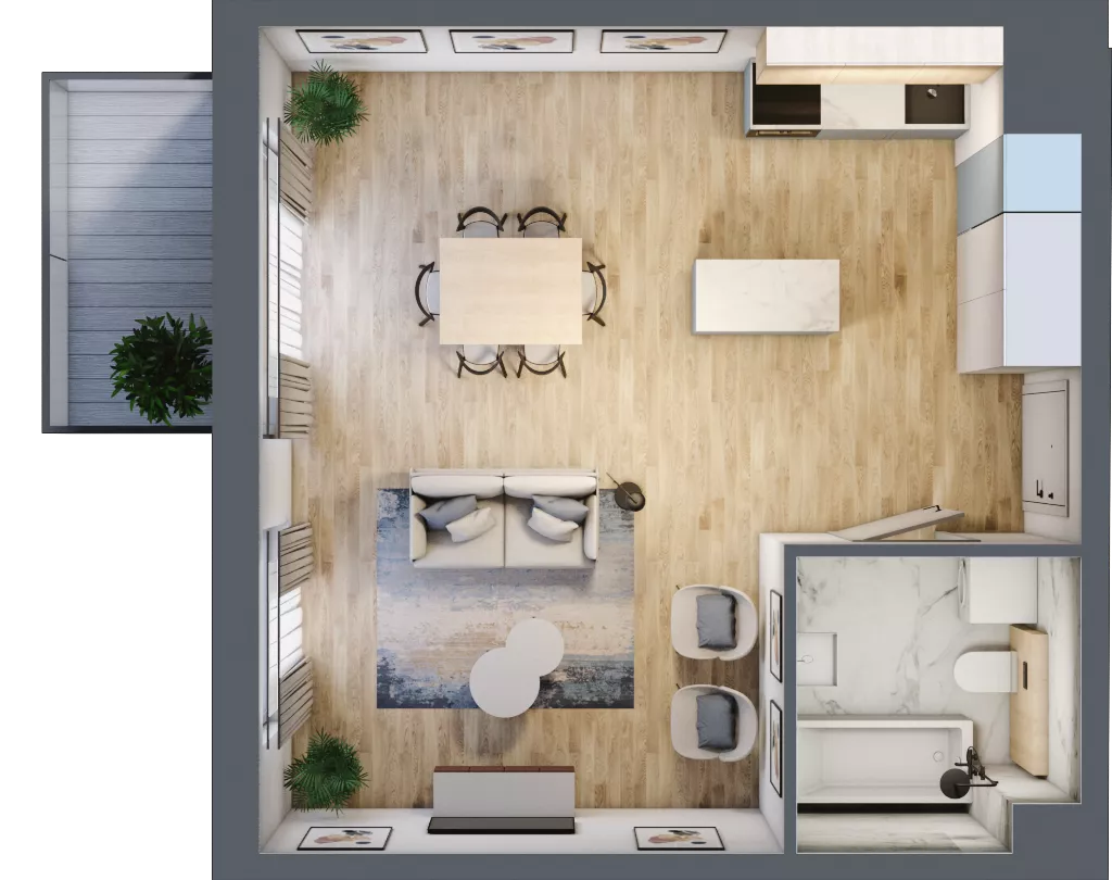 2 pokoje, mieszkanie 71,07 m², piętro 3, oferta nr BC0303, Talarowa Park, Warszawa, Białołęka, Tarchomin, ul. Talarowa