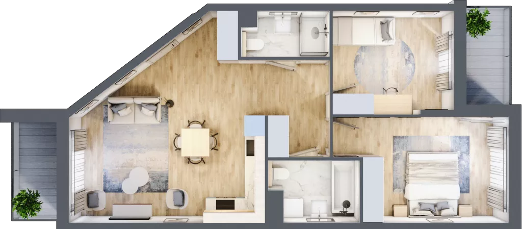 3 pokoje, mieszkanie 65,55 m², piętro 1, oferta nr CA0108, Talarowa Park, Warszawa, Białołęka, Tarchomin, ul. Talarowa