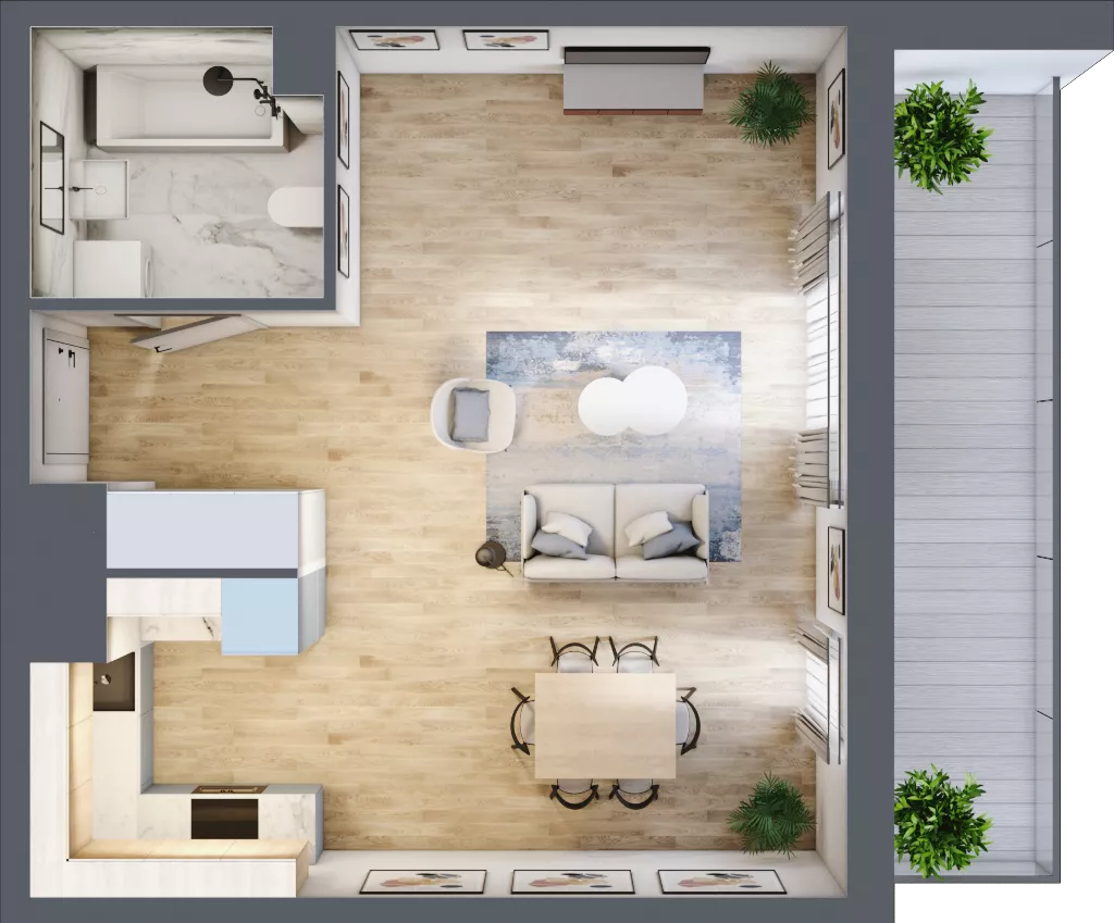 2 pokoje, mieszkanie 75,64 m², piętro 3, oferta nr CA0304, Talarowa Park, Warszawa, Białołęka, Tarchomin, ul. Talarowa