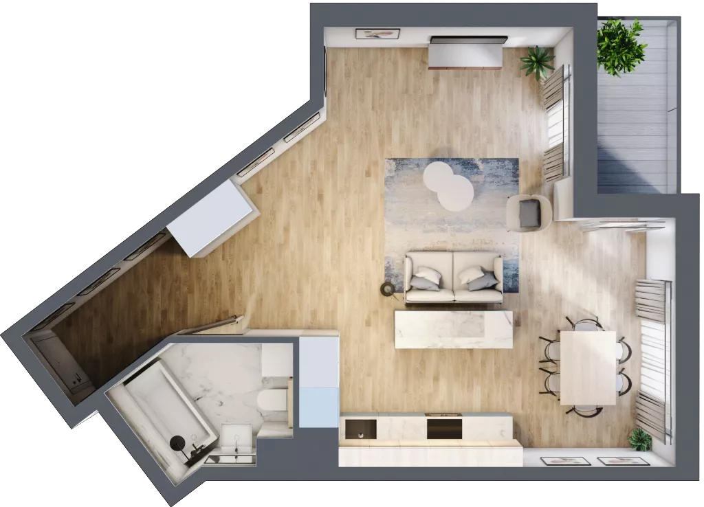 2 pokoje, mieszkanie 81,65 m², piętro 3, oferta nr CA0306, Talarowa Park, Warszawa, Białołęka, Tarchomin, ul. Talarowa