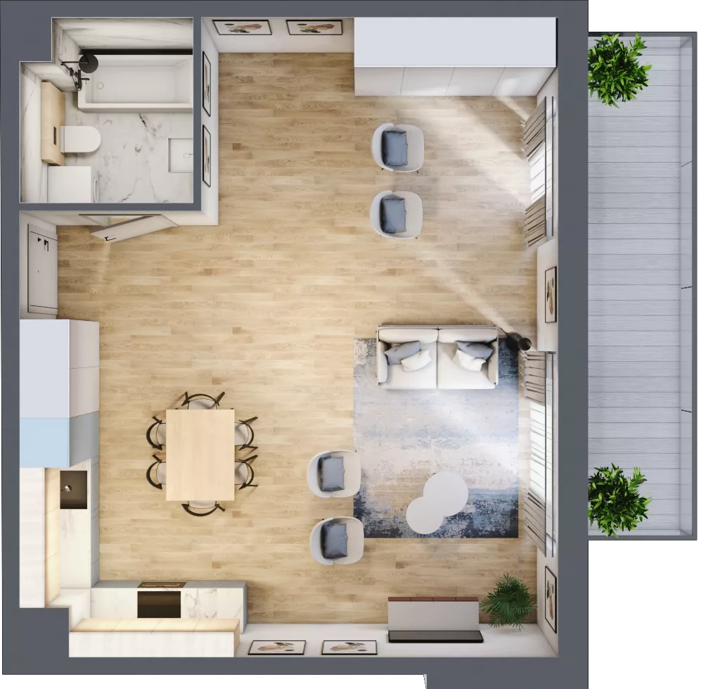 2 pokoje, mieszkanie 89,63 m², piętro 3, oferta nr CB0303, Talarowa Park, Warszawa, Białołęka, Tarchomin, ul. Talarowa