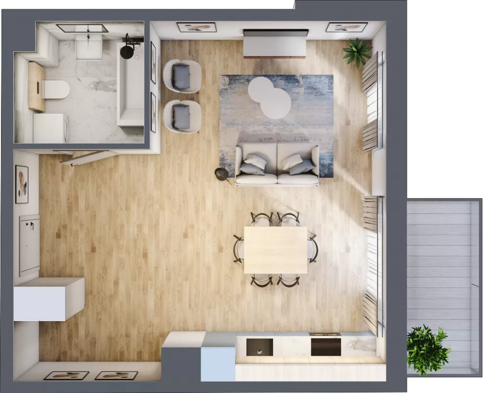 2 pokoje, mieszkanie 71,08 m², piętro 3, oferta nr CD0303, Talarowa Park, Warszawa, Białołęka, Tarchomin, ul. Talarowa