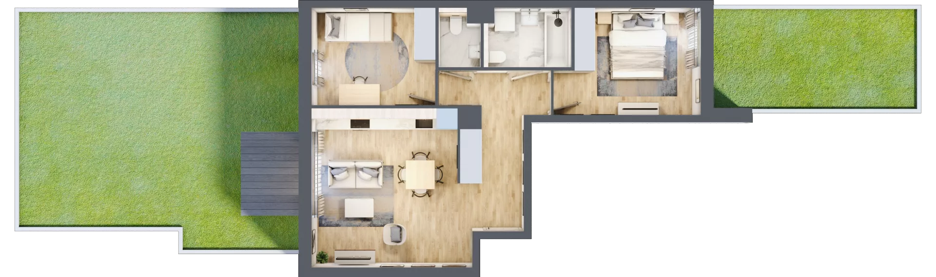 3 pokoje, mieszkanie 57,45 m², parter, oferta nr DC0002, Talarowa Park II, Warszawa, Białołęka, Tarchomin, ul. Talarowa