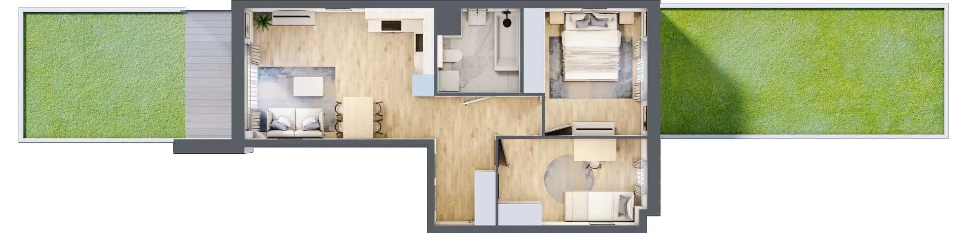 3 pokoje, mieszkanie 52,97 m², parter, oferta nr DB0005, Talarowa Park II, Warszawa, Białołęka, Tarchomin, ul. Talarowa