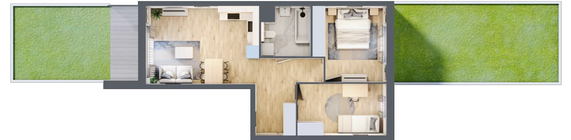 3 pokoje, mieszkanie 53,57 m², parter, oferta nr DA0005, Talarowa Park II, Warszawa, Białołęka, Tarchomin, ul. Talarowa