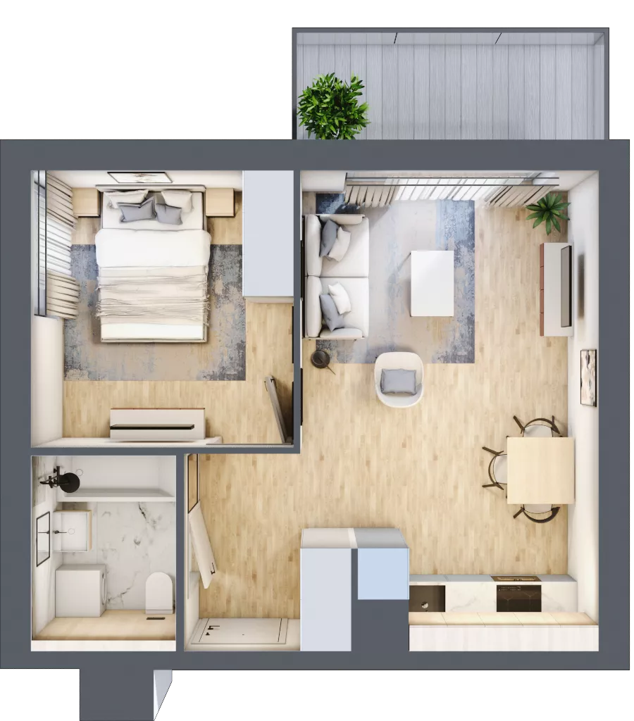 2 pokoje, mieszkanie 36,50 m², piętro 2, oferta nr DC0201, Talarowa Park II, Warszawa, Białołęka, Tarchomin, ul. Talarowa