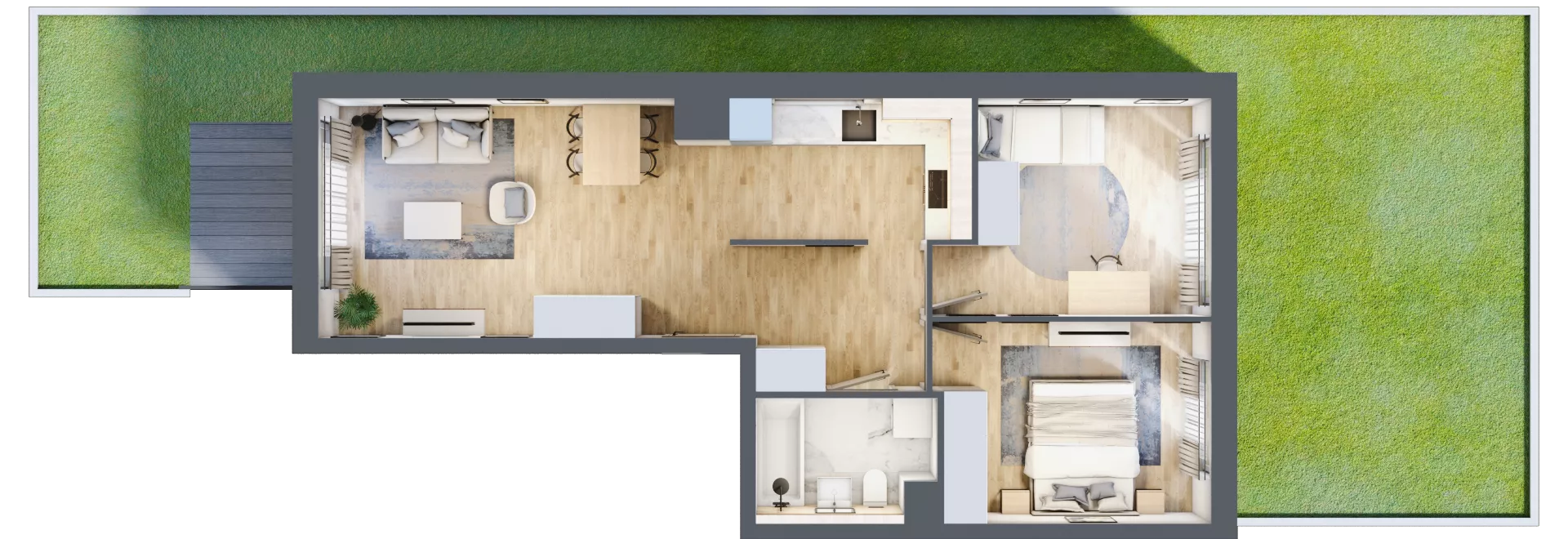 3 pokoje, mieszkanie 59,19 m², parter, oferta nr DA0002, Talarowa Park II, Warszawa, Białołęka, Tarchomin, ul. Talarowa