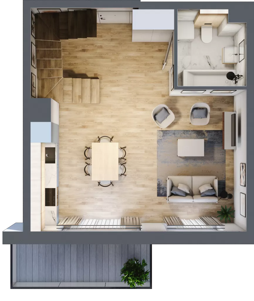 2 pokoje, mieszkanie 71,00 m², piętro 3, oferta nr DC0303, Talarowa Park II, Warszawa, Białołęka, Tarchomin, ul. Talarowa