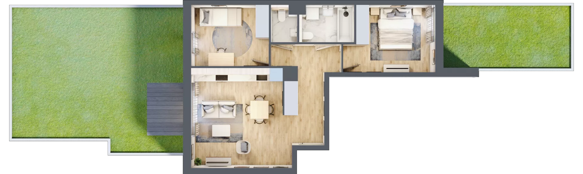 3 pokoje, mieszkanie 57,45 m², parter, oferta nr DB0002, Talarowa Park II, Warszawa, Białołęka, Tarchomin, ul. Talarowa