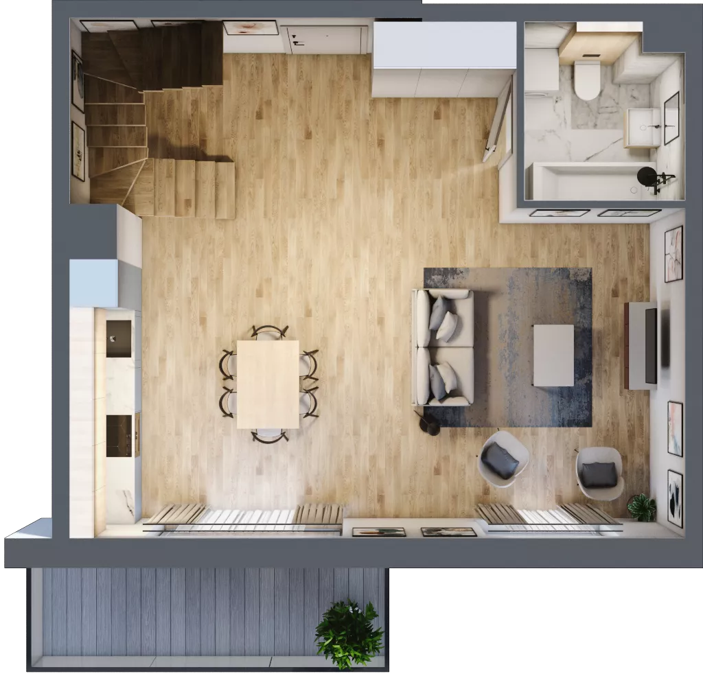 2 pokoje, mieszkanie 89,96 m², piętro 3, oferta nr DB0303, Talarowa Park II, Warszawa, Białołęka, Tarchomin, ul. Talarowa