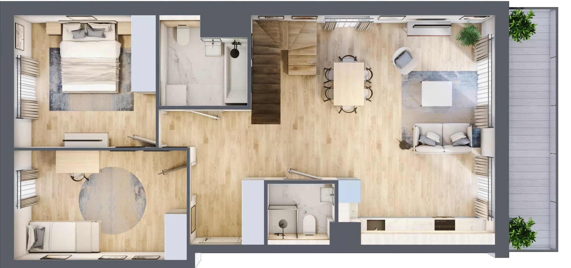 4 pokoje, mieszkanie 106,61 m², piętro 3, oferta nr DA0302, Talarowa Park II, Warszawa, Białołęka, Tarchomin, ul. Talarowa