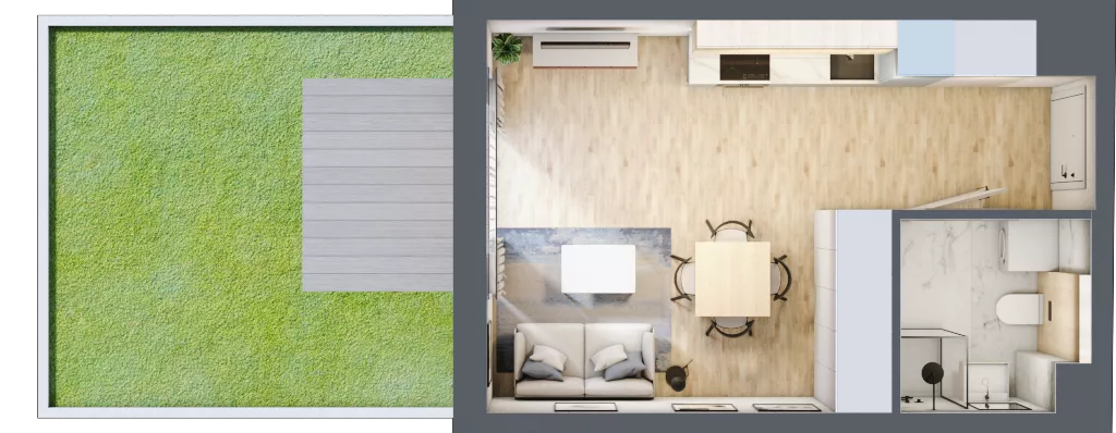 1 pokój, mieszkanie 26,61 m², parter, oferta nr DA0003, Talarowa Park II, Warszawa, Białołęka, Tarchomin, ul. Talarowa