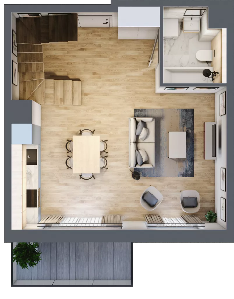 2 pokoje, mieszkanie 70,68 m², piętro 3, oferta nr EB0303, Talarowa Park II, Warszawa, Białołęka, Tarchomin, ul. Talarowa
